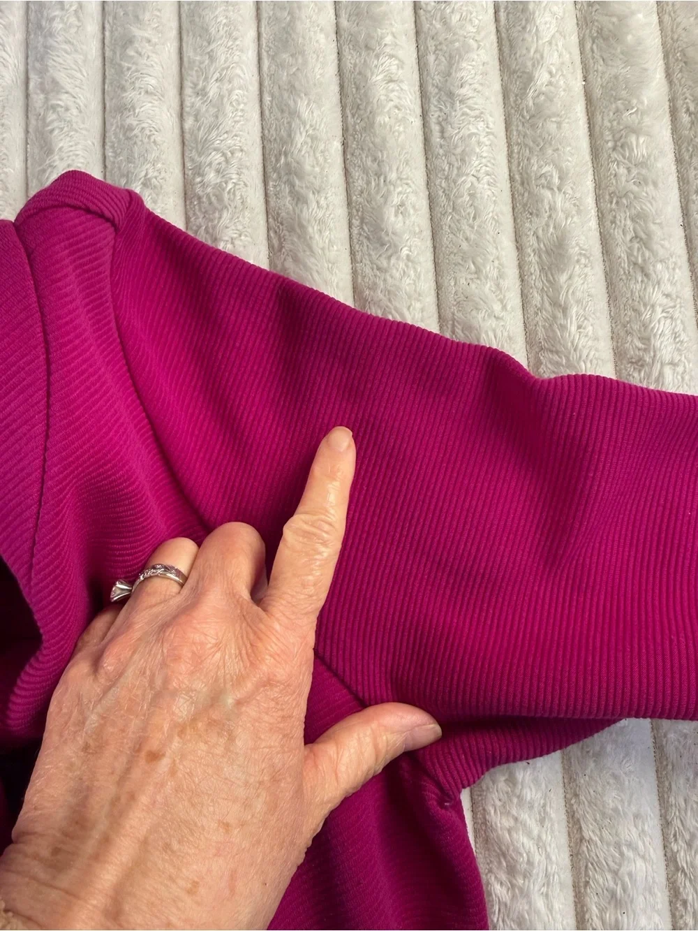 Boden Hot Pink Cornelia Ottoman Ribbed Knit Dress Pockets Size 10R‎